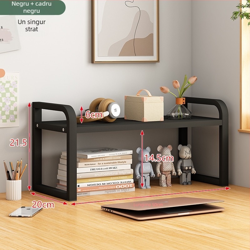 Raft de cărți reglabil, înalt, pentru birou, depozitare multistrat, raft de cărți pentru acasă, raft de cărți integrat pentru perete și podea, raft de cărți pentru desktop