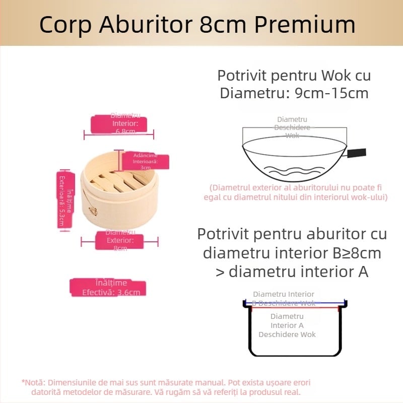 Aburitor mic aburitor din bambus aburitor mic aburitor pentru găluște aburitor aburitor din bambus mini aburitor aburitor comercial din bambus