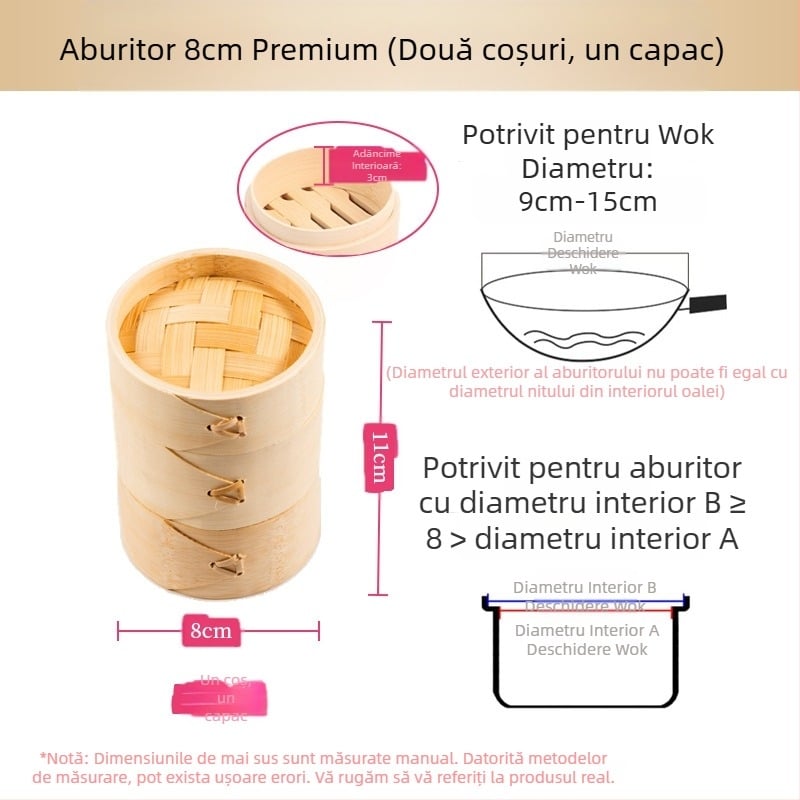 Aburitor mic aburitor din bambus aburitor mic aburitor pentru găluște aburitor aburitor din bambus mini aburitor aburitor comercial din bambus