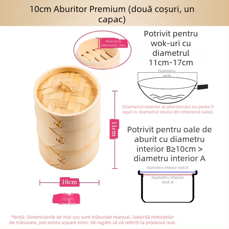 Aburitor mic aburitor din bambus aburitor mic aburitor pentru găluște aburitor aburitor din bambus mini aburitor aburitor comercial din bambus