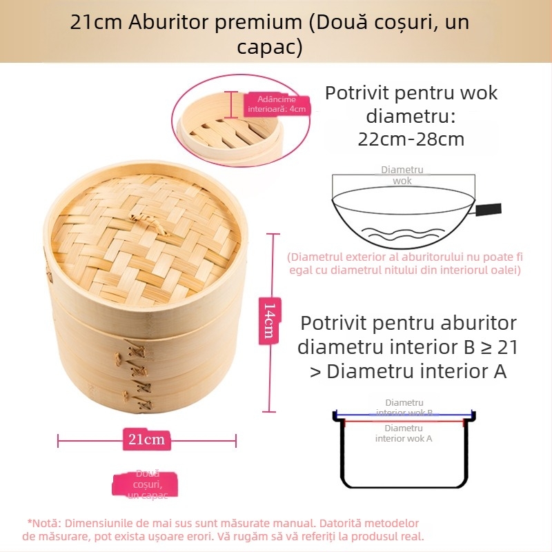 Aburitor mic aburitor din bambus aburitor mic aburitor pentru găluște aburitor aburitor din bambus mini aburitor aburitor comercial din bambus