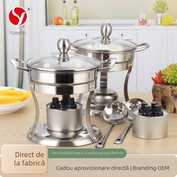 Furnizare directă din fabrică, aragaz cu alcool din oțel inoxidabil, oală fierbinte cu ulei vegetal, oală mică, oală cu rață mandarină, hotel, restaurant, picnic, mâncare la pachet