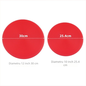 Covoraș rotund îngroșat de 10 inch, 12 inch, pentru cuptorul cu microunde, din silicon, antiderapant, pentru aragaz cu inducție la temperatură înaltă, covoraș pentru oală