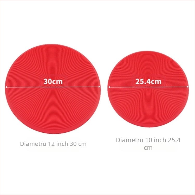 Covoraș rotund îngroșat de 10 inch, 12 inch, pentru cuptorul cu microunde, din silicon, antiderapant, pentru aragaz cu inducție la temperatură înaltă, covoraș pentru oală
