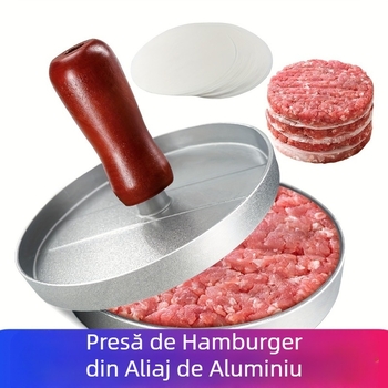 Presă manuală pentru hamburgeri, cea mai bine vândută de pe Amazon, matriță pentru burgeri, presă rotundă pentru chiftele, din aliaj de aluminiu, pentru hamburgeri
