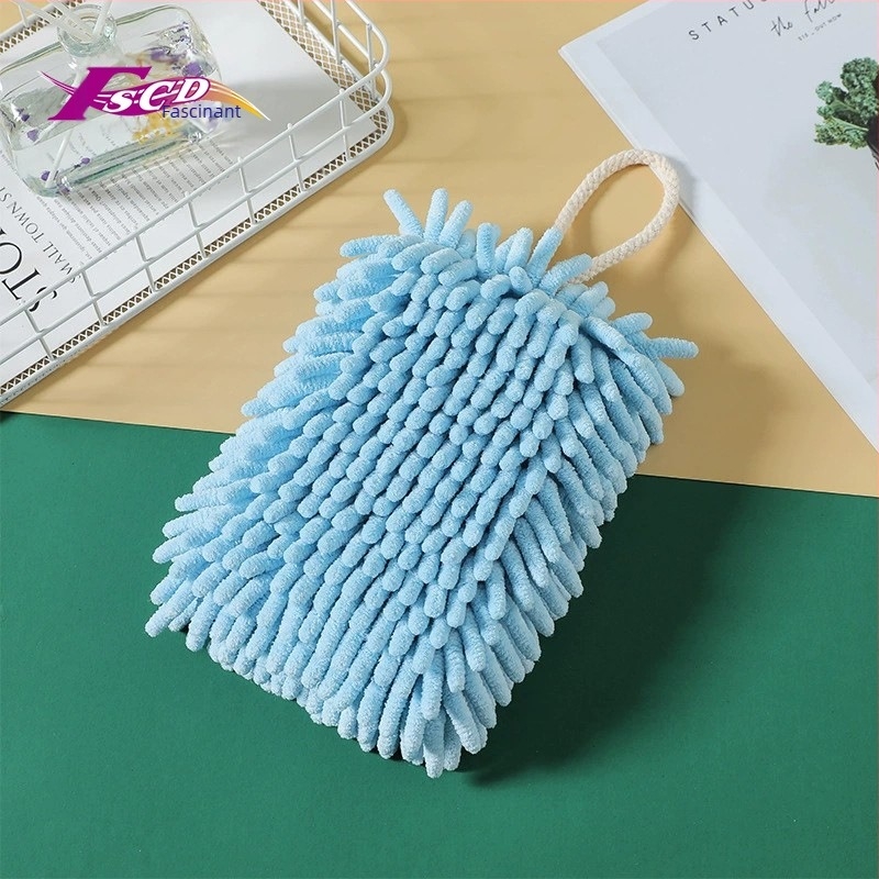 Prosop de mână agățat, absorbant, cu uscare rapidă, drăguț, prosop de bucătărie, Chenille, pătrat, prosop îngroșat, batistă