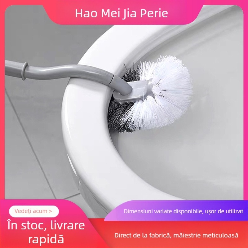 Perie de toaletă curbată cu mâner lung, fără perie de toaletă suspendată pe perete, perie de toaletă, perie de toaletă suspendată