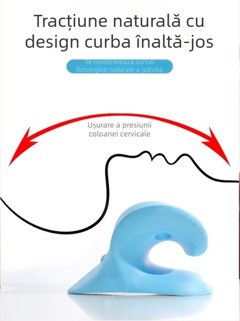 Pernă de masaj cervical tip C, pernă de îndreptat gâtul, pernă de masaj cu suport de tracțiune, acupresiune, bogată și nobilă, protecție a sănătății sportive