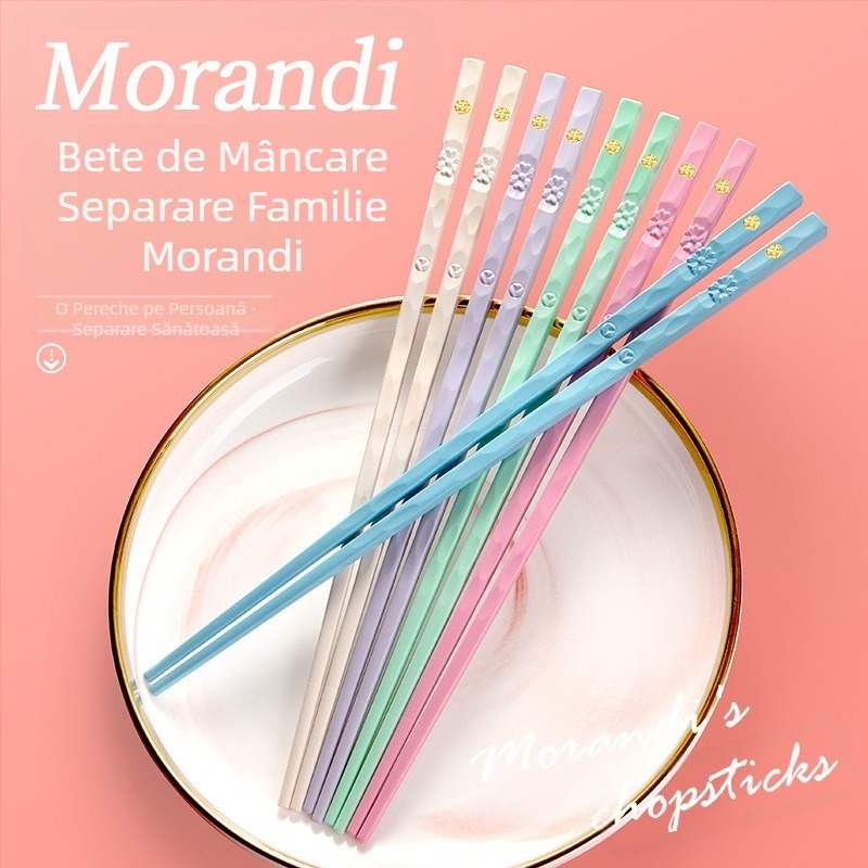 Bețișoare din aliaj Macaron, bețișoare de uz casnic pentru o singură persoană, antibacteriene, anti-mucegai, anti-alunecare, de înaltă calitate, de înaltă calitate, pentru alimente, rapide