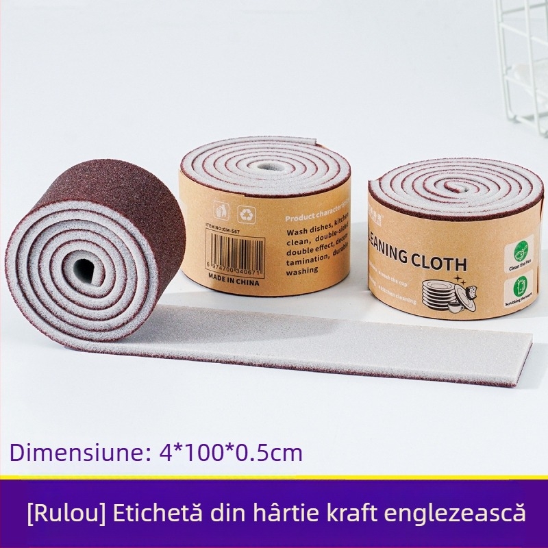 Burete de șmirghel, șterge-te față-verso, decontaminare, șterge bucăți, curățare bucătărie, perie de spălat vase, tigaie, perie magică, tigaie