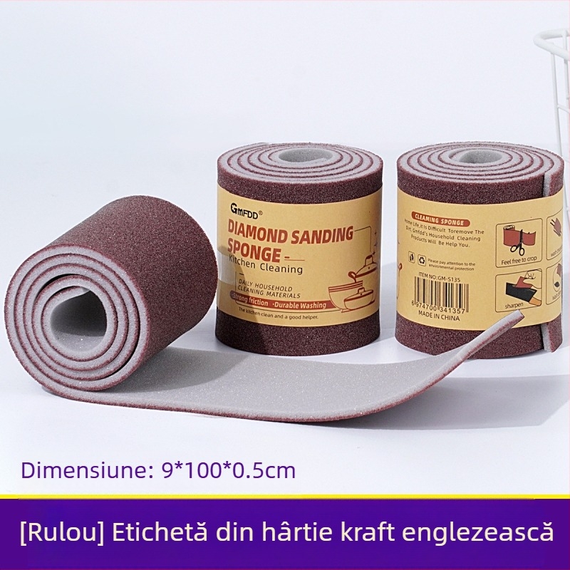 Burete de șmirghel, șterge-te față-verso, decontaminare, șterge bucăți, curățare bucătărie, perie de spălat vase, tigaie, perie magică, tigaie