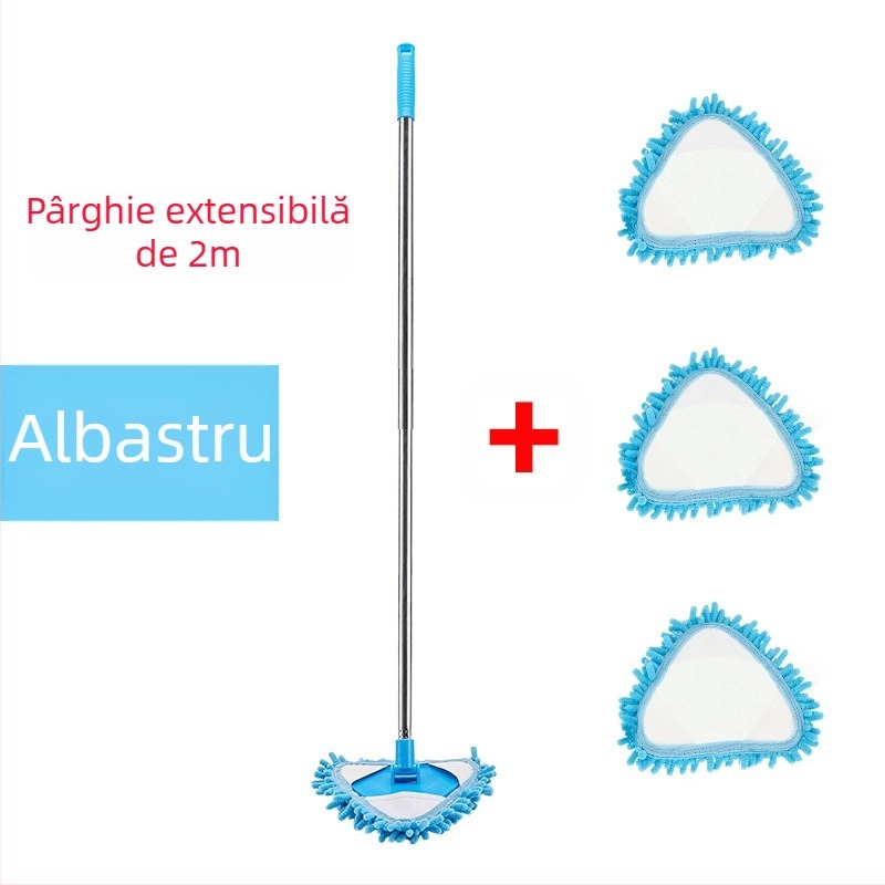 O generație de mini triunghiuri chenille, mop mic retractabil, care tremură cu pereți și tavane