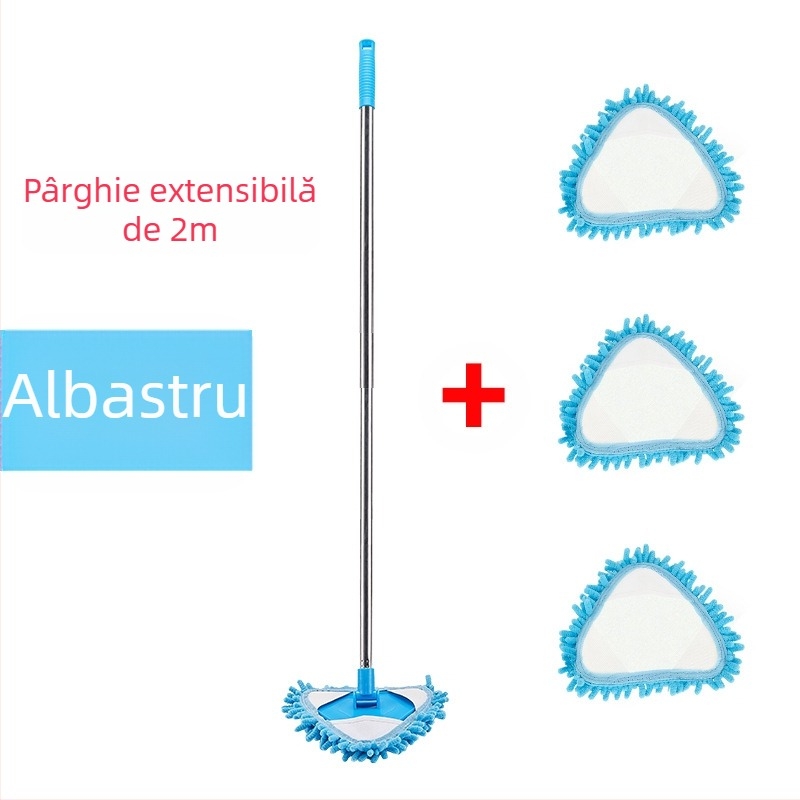 O generație de mini triunghiuri chenille, mop mic retractabil, care tremură cu pereți și tavane