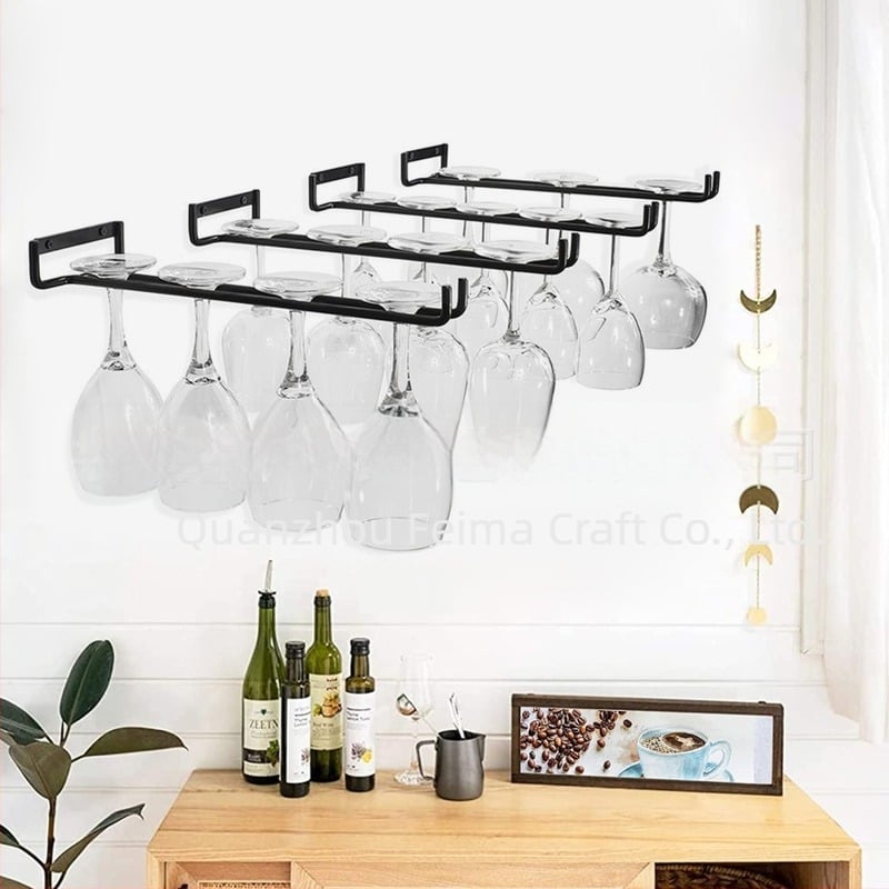 Suport pentru pahare de vin roșu transfrontalier Amazon, suport pentru pahare suspendat, simplu, inversat, pentru pahar, suport pentru pahare de vin cu un singur rând