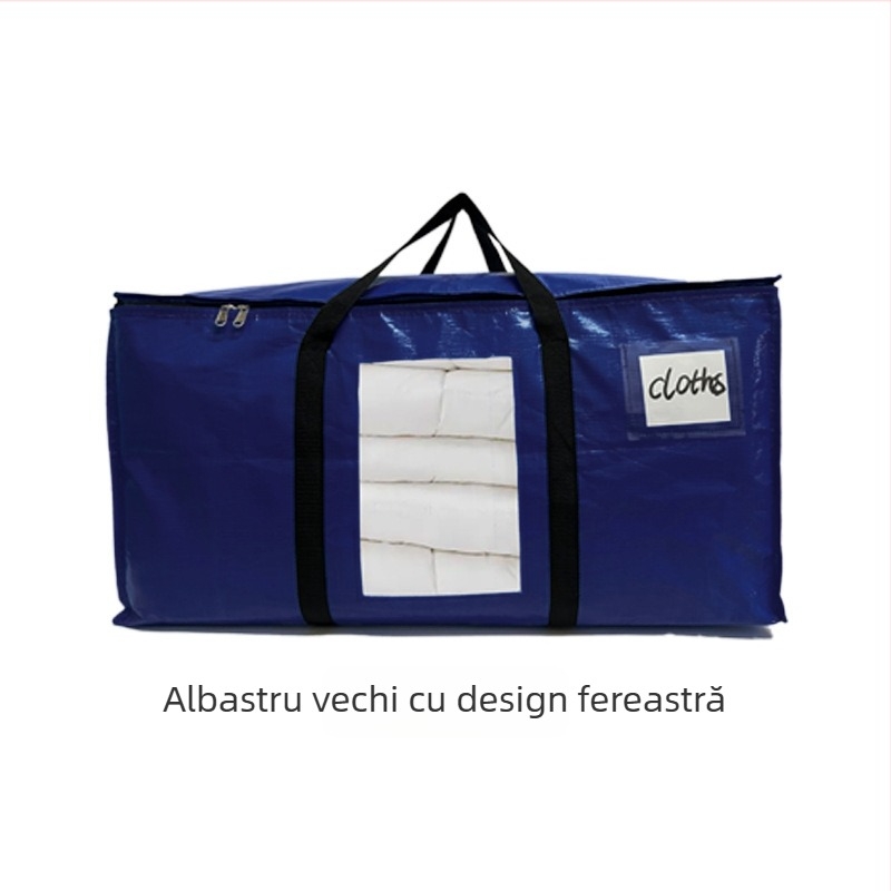 În stoc, geantă de mutat transparentă din PP țesută, impermeabilă, din plastic, pentru depozitare, geantă de ambalare, geantă de mare capacitate, geantă de ambalare