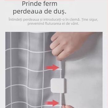 Clemă de perdea de duș transfrontalieră explozie clemă de perdea multifuncțională clemă de fixare fără sudură cataramă de perete de duș cârlig de perdea neperforată
