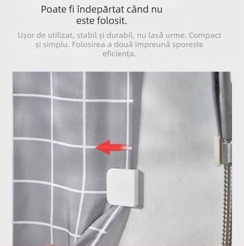 Clemă de perdea de duș transfrontalieră explozie clemă de perdea multifuncțională clemă de fixare fără sudură cataramă de perete de duș cârlig de perdea neperforată