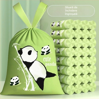 Sac de gunoi cu șnur de rupere, stil Panda, iepure, stil național, extracție, îngroșat, sac de curățare, închidere, ghiozdan de bucătărie, rulat și înșirat
