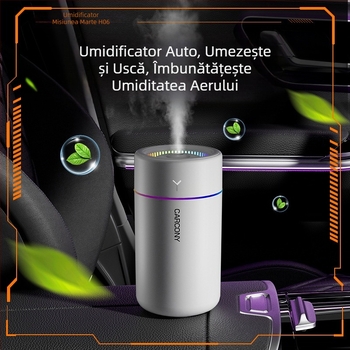 Umidificator mic, ceață puternică, atmosferă colorată, lumină silențioasă, poate adăuga aromaterapie acasă, mașină, birou
