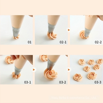 Set de 4 piese, duze extra mari pentru aluat de prăjituri coreene, pentru puf, tort, decorare, storcător, instrument de copt aluat