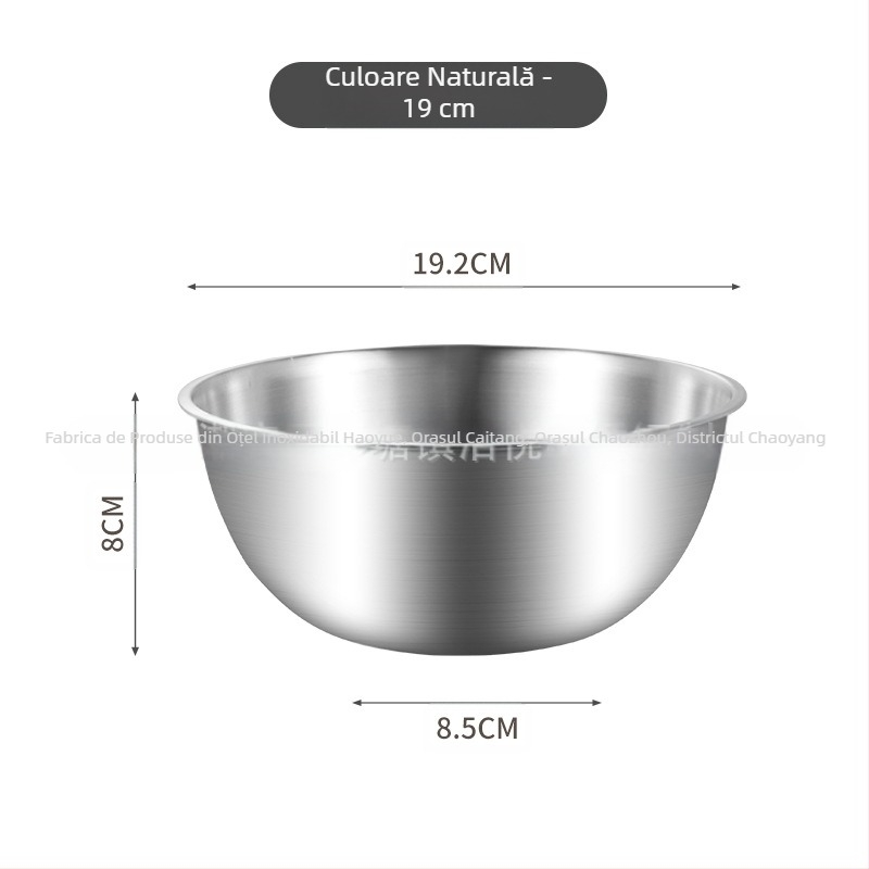 Bol de salată coreean din oțel inoxidabil, bol pentru ouă, cu coacere la cântar și bazin de gătit de uz casnic, bazin de amestecare rece, bol cu tăiței reci
