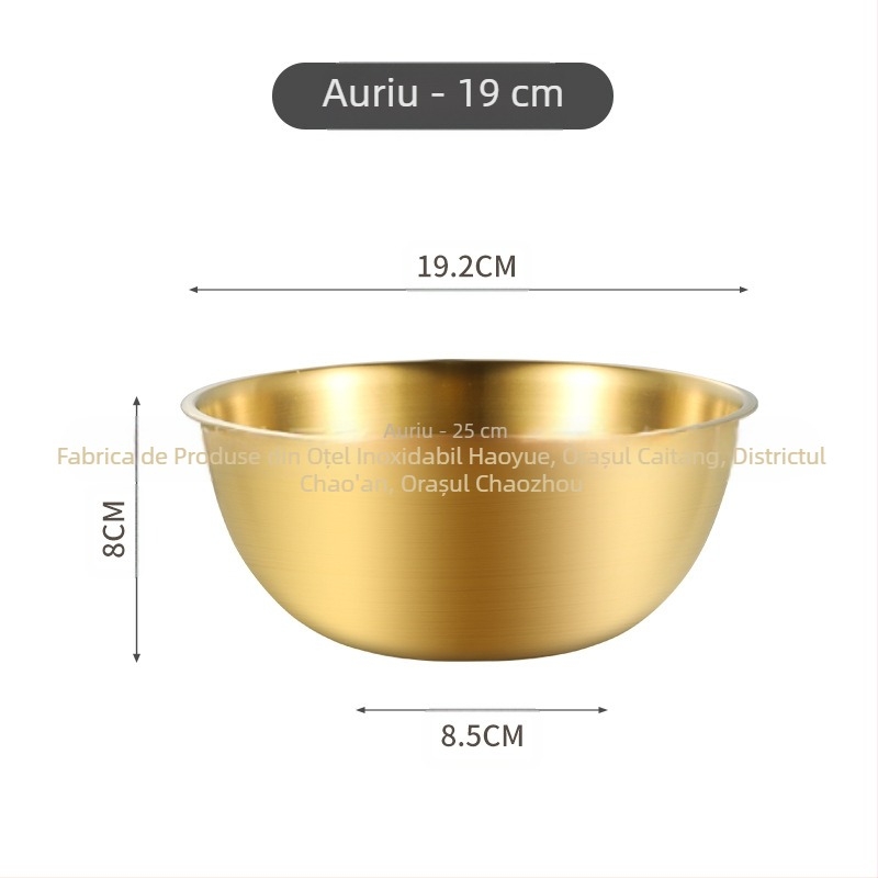 Bol de salată coreean din oțel inoxidabil, bol pentru ouă, cu coacere la cântar și bazin de gătit de uz casnic, bazin de amestecare rece, bol cu tăiței reci