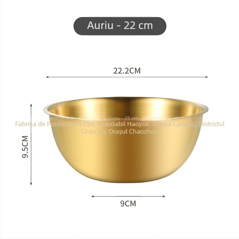 Bol de salată coreean din oțel inoxidabil, bol pentru ouă, cu coacere la cântar și bazin de gătit de uz casnic, bazin de amestecare rece, bol cu tăiței reci