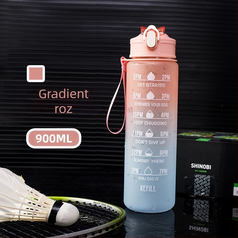 Cană de apă sport transfrontalieră, vară, cu capacitate mare, set de trei piese, ceainic, paie, cană spațială, cană de plastic, en-gros