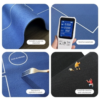 Față de masă Mahjong din catifea cu tehnologie specială pentru competiții de ouă, față de masă, covoraș antiderapant pentru poker, covoraș de masă pătrat izolat fonic și cu reducere a zgomotului