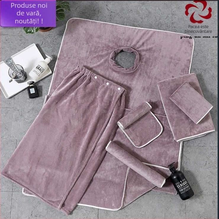 Prosop de salon de înfrumusețare din microfibră, logo personalizat, Velcro, fără scame, pentru gestionarea pielii, set de trei piese