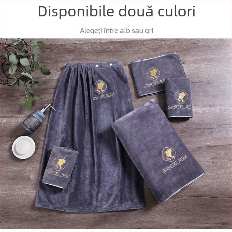 Prosop de salon de înfrumusețare din microfibră, logo personalizat, Velcro, fără scame, pentru gestionarea pielii, set de trei piese