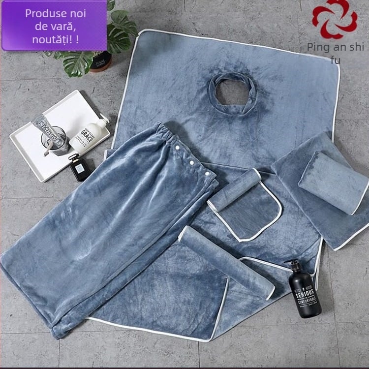 Prosop de salon de înfrumusețare din microfibră, logo personalizat, Velcro, fără scame, pentru gestionarea pielii, set de trei piese