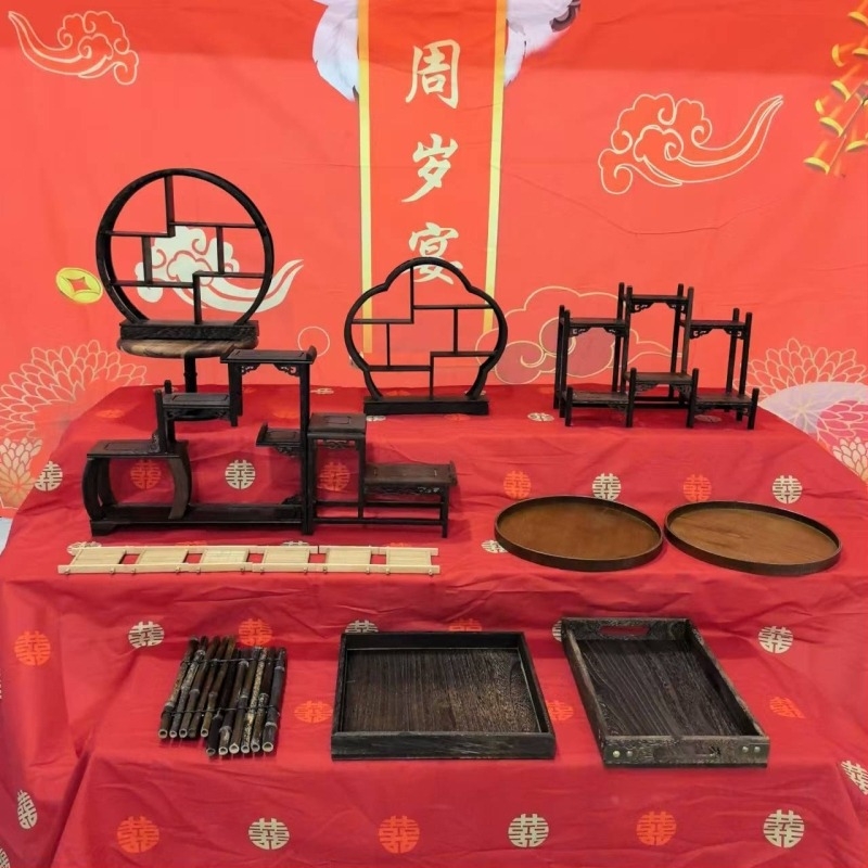 Noua masă de desert chinezească, set de rafturi pentru afișaj, masă, banchet de ziua de naștere, banchet pentru bebeluși, banchet de nuntă, săptămâna de grab, masă de desert, pauza de ceai, masă de desert