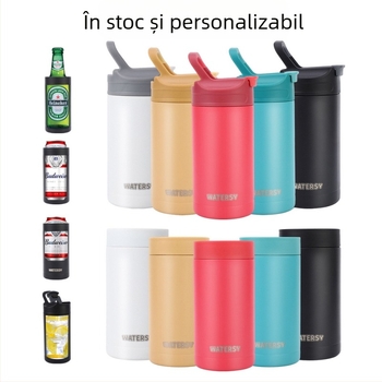 Cană termos pentru copii, 4 în 1, din oțel inoxidabil 304, cutie de Coca-Cola, 16 oz, portabilă, pentru cafea