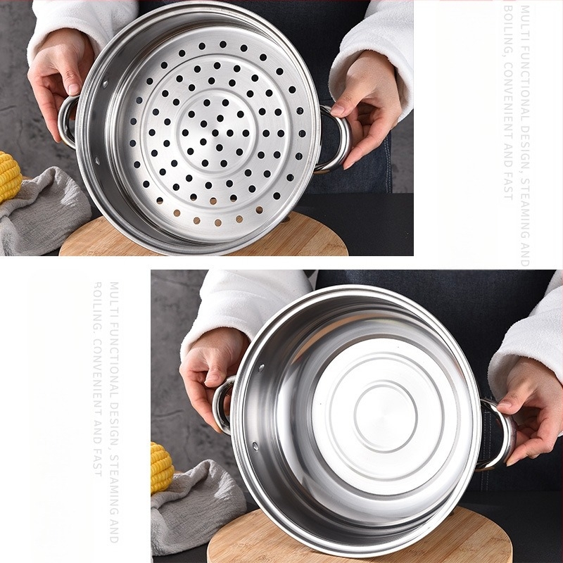 En-gros din oțel inoxidabil binaural Steamer îngroșat dublu strat supă Steamer uz casnic Hot Pot publicitate cadou Pot logo personalizat