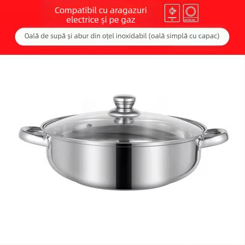 En-gros din oțel inoxidabil binaural Steamer îngroșat dublu strat supă Steamer uz casnic Hot Pot publicitate cadou Pot logo personalizat