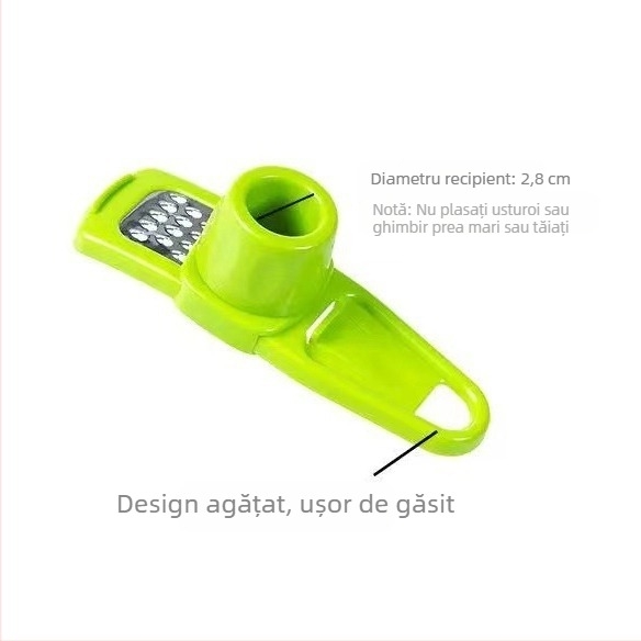 Presă de usturoi pasată, artefact de usturoi multifuncțional creativ de usturoi sub presiune, artefact de măcinare a ghimbirului, gadget de măcinare a usturoiului, presă de usturoi