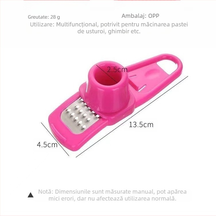 Presă de usturoi pasată, artefact de usturoi multifuncțional creativ de usturoi sub presiune, artefact de măcinare a ghimbirului, gadget de măcinare a usturoiului, presă de usturoi