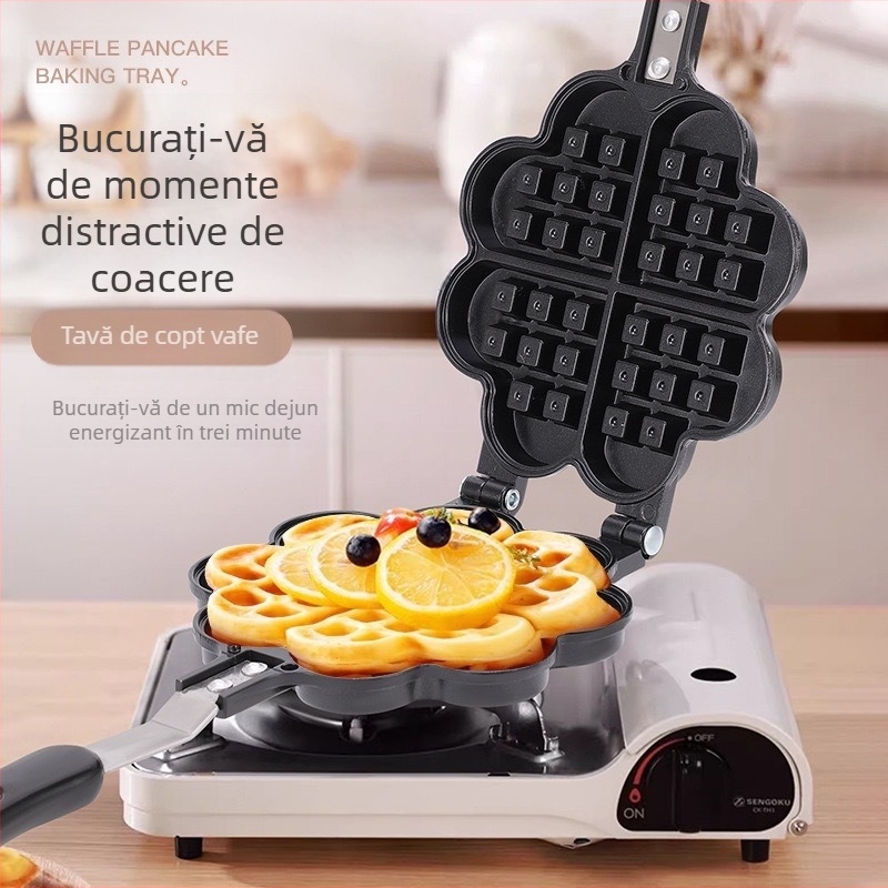 Tavă de copt internă directă transfrontalieră pentru comerț exterior, tigaie de vafe cu 7 găuri pentru micul dejun, mucegai pentru omletă pentru bebeluși, en-gros