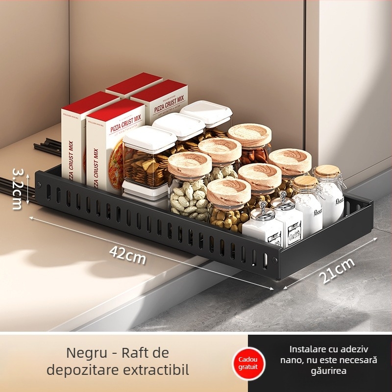 Bucătărie depozitare capac raft reglabil oală Placer oală raft blat dulap farfurie raft de depozitare extractibil