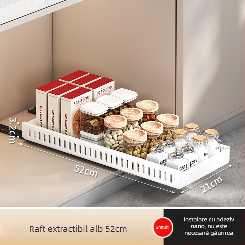 Bucătărie depozitare capac raft reglabil oală Placer oală raft blat dulap farfurie raft de depozitare extractibil