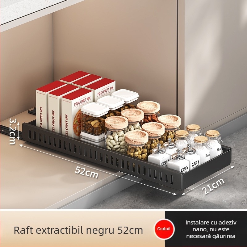 Bucătărie depozitare capac raft reglabil oală Placer oală raft blat dulap farfurie raft de depozitare extractibil