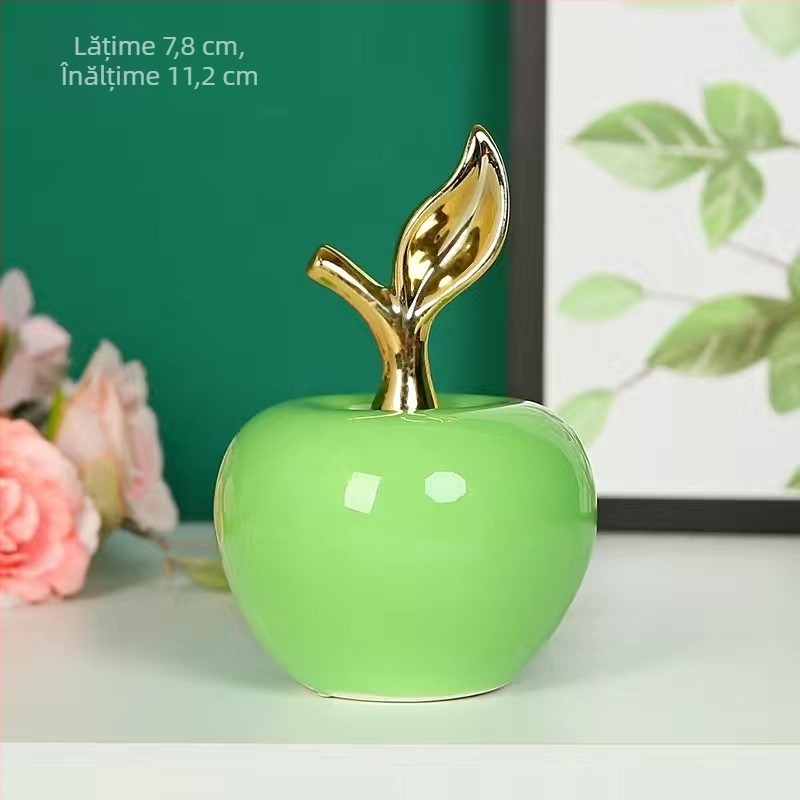 Decor creativ în stil european cu măr, hol interior, living, bibliotecă, dulap TV, birou, ceramică, artizanat, decorațiuni en-gros