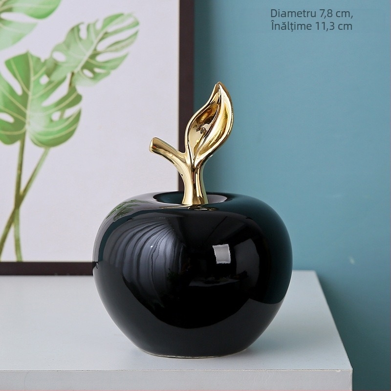 Decor creativ în stil european cu măr, hol interior, living, bibliotecă, dulap TV, birou, ceramică, artizanat, decorațiuni en-gros