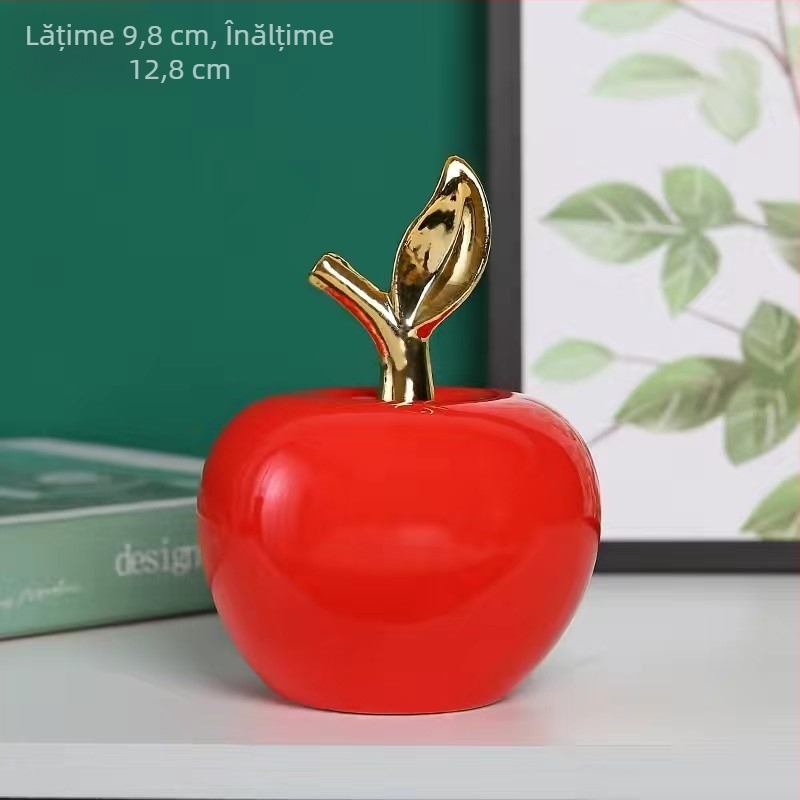 Decor creativ în stil european cu măr, hol interior, living, bibliotecă, dulap TV, birou, ceramică, artizanat, decorațiuni en-gros