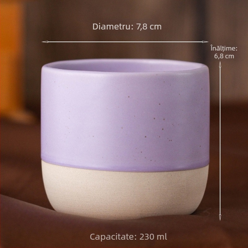 Ceașcă de espresso din gresie din Orientul Mijlociu, ceașcă de kung fu din ceramică colorată, ceașcă de ceai maestru cu detectare FCM, poate fi trimisă în numele