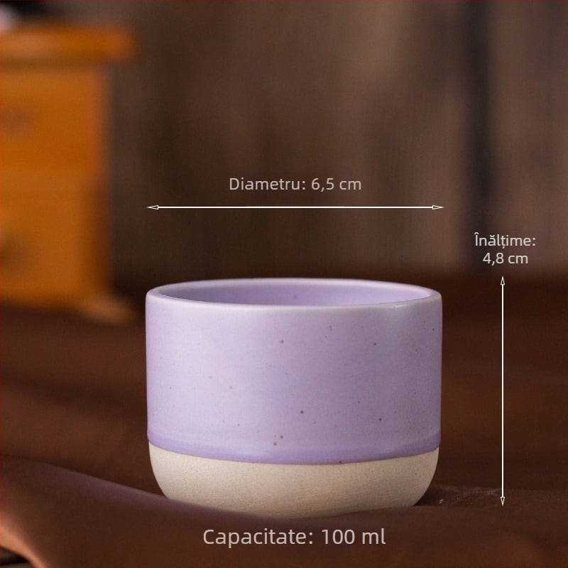 Ceașcă de espresso din gresie din Orientul Mijlociu, ceașcă de kung fu din ceramică colorată, ceașcă de ceai maestru cu detectare FCM, poate fi trimisă în numele