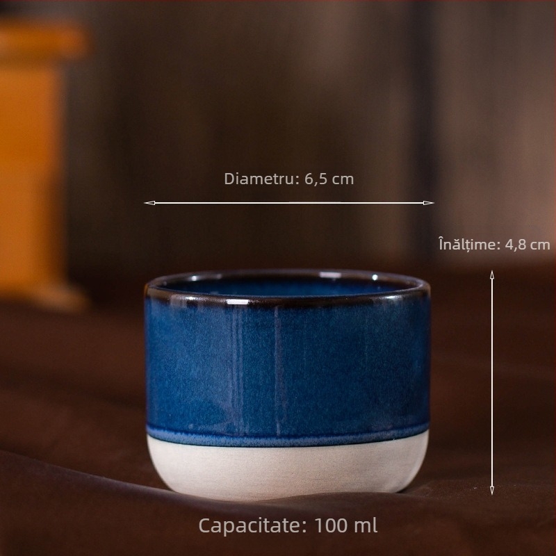 Ceașcă de espresso din gresie din Orientul Mijlociu, ceașcă de kung fu din ceramică colorată, ceașcă de ceai maestru cu detectare FCM, poate fi trimisă în numele