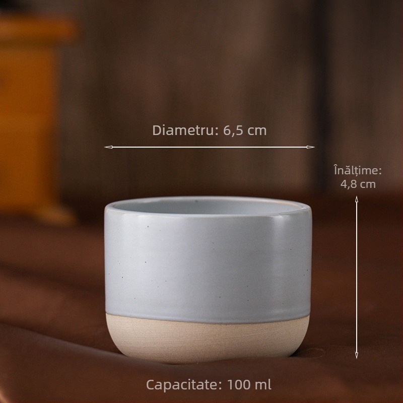 Ceașcă de espresso din gresie din Orientul Mijlociu, ceașcă de kung fu din ceramică colorată, ceașcă de ceai maestru cu detectare FCM, poate fi trimisă în numele