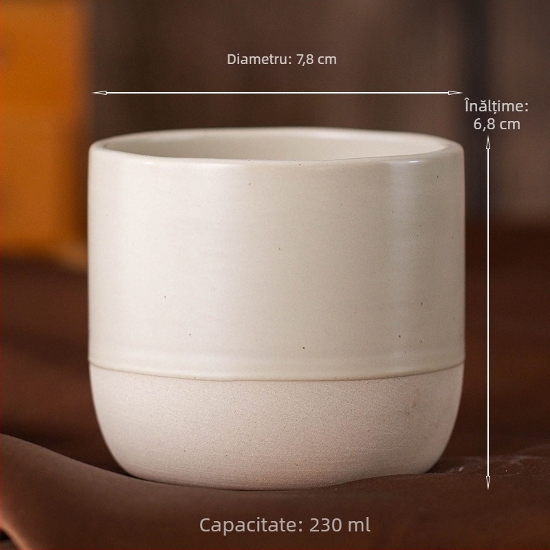 Ceașcă de espresso din gresie din Orientul Mijlociu, ceașcă de kung fu din ceramică colorată, ceașcă de ceai maestru cu detectare FCM, poate fi trimisă în numele